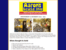 Tablet Screenshot of aarons-bicycle-shop.co.uk